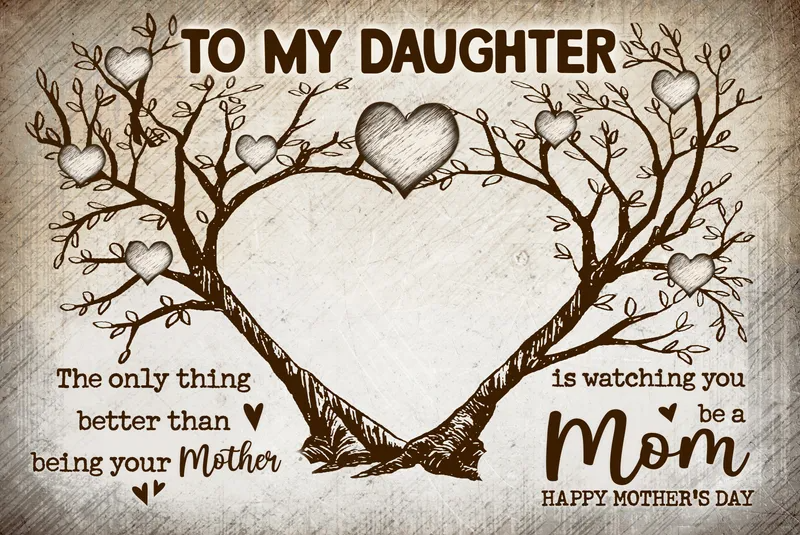 To My Daughter Happy Mother's Day - Personalized Canvas / Poster