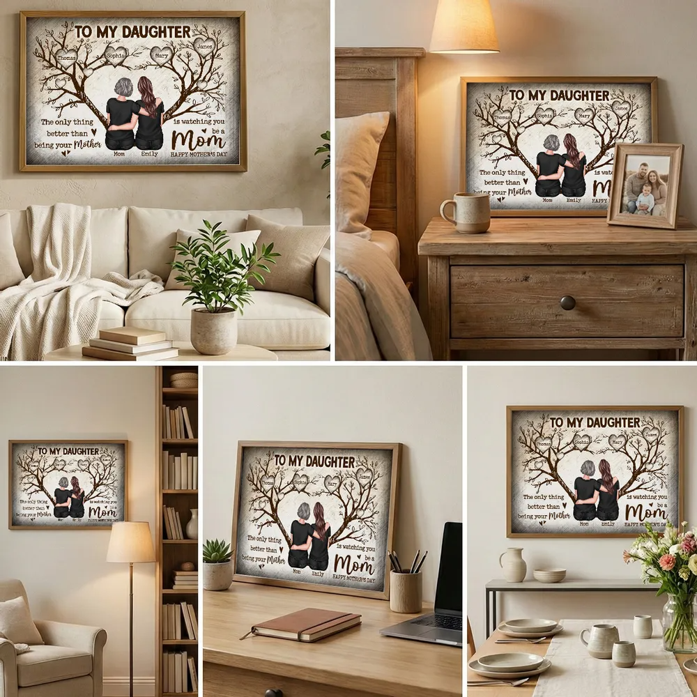 To My Daughter Happy Mother's Day - Personalized Canvas / Poster