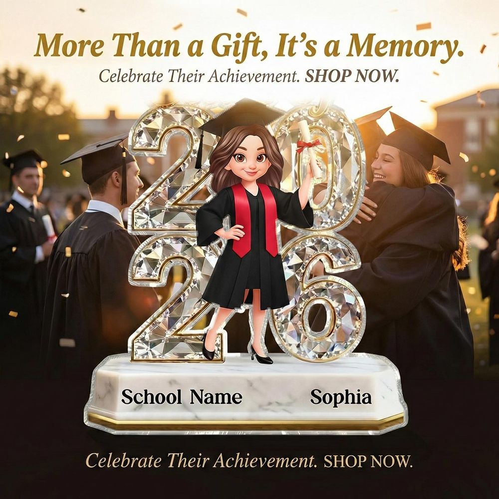 Senior Class Of 2026 2027 Graduate Keepsake - Personalized Acrylic Block Plaque