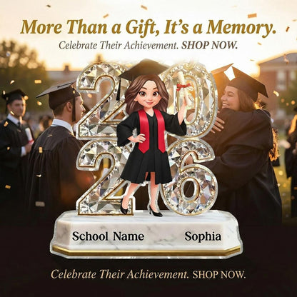 Senior Class Of 2026 2027 Graduate Keepsake - Personalized Acrylic Block Plaque