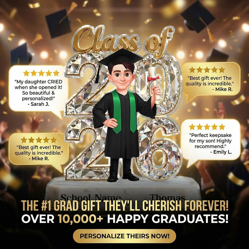Senior Class Of 2026 2027 Graduate Keepsake - Personalized Acrylic Block Plaque