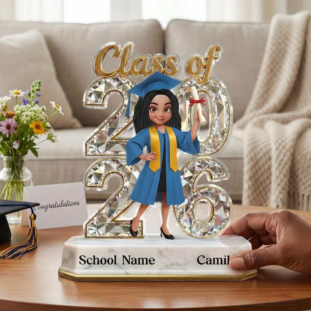 Senior Class Of 2026 2027 Graduate Keepsake - Personalized Acrylic Block Plaque