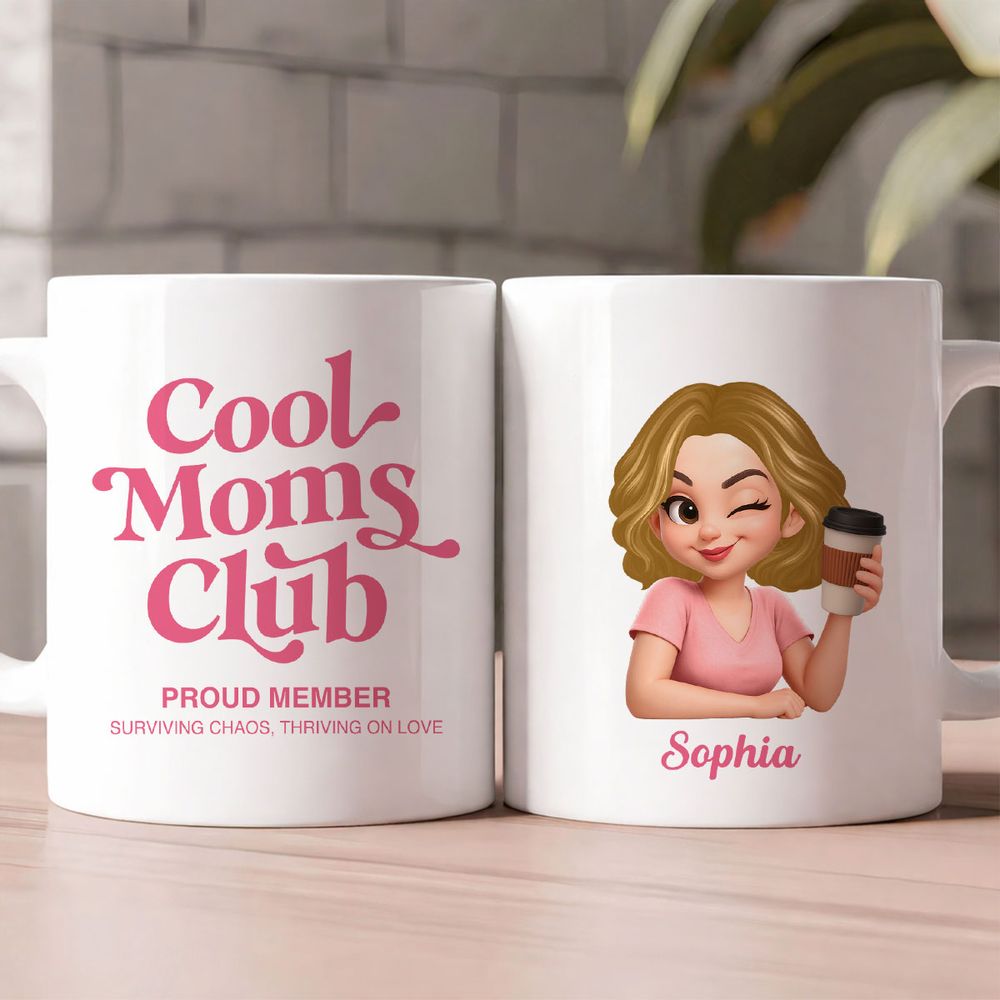 Personalized Cool Mom Club Mug - A Proud Member’s Mother’s Day Gift for Mom/Wife