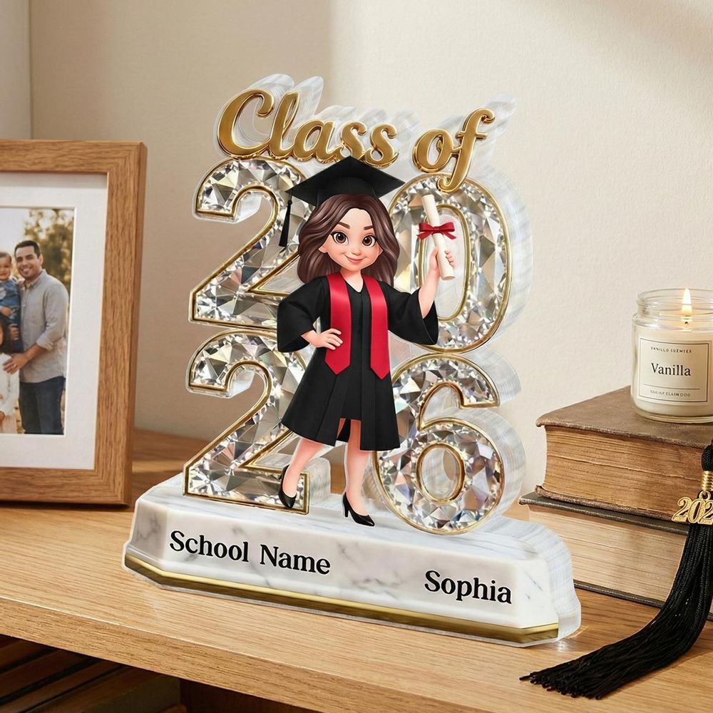 Senior Class Of 2026 2027 Graduate Keepsake - Personalized Acrylic Block Plaque