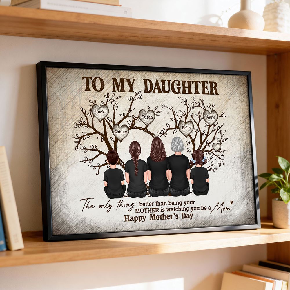 To My Daughter Happy Mother's Day - Personalized Tree Of Life Poster / Canvas