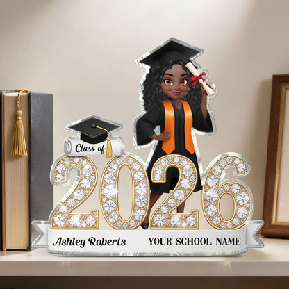 Personalized “Class Of” Senior Acrylic Plaque - Custom Graduation Keepsake Gift