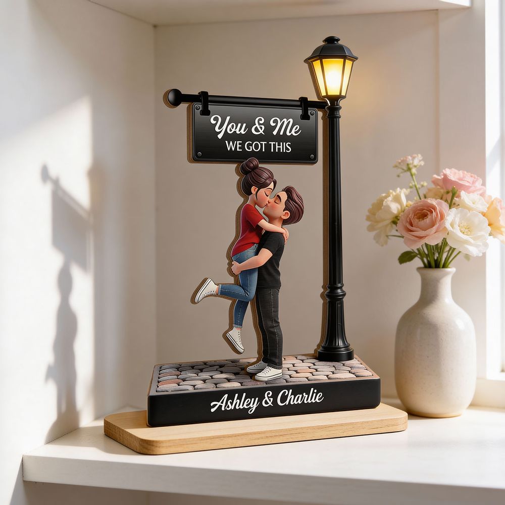 Timeless Love Under The Light - Personalized 2-Layered Wooden Plaque
