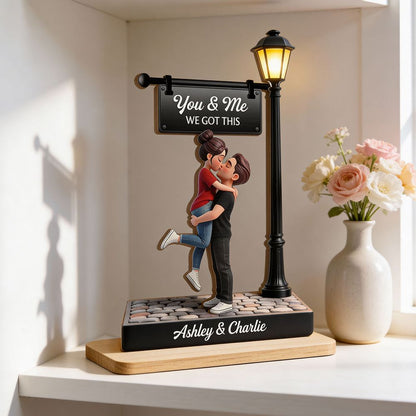 Timeless Love Under The Light - Personalized 2-Layered Wooden Plaque