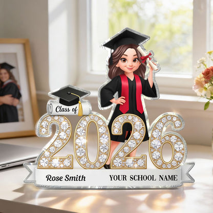 Personalized “Class Of” Senior Acrylic Plaque - Custom Graduation Keepsake Gift