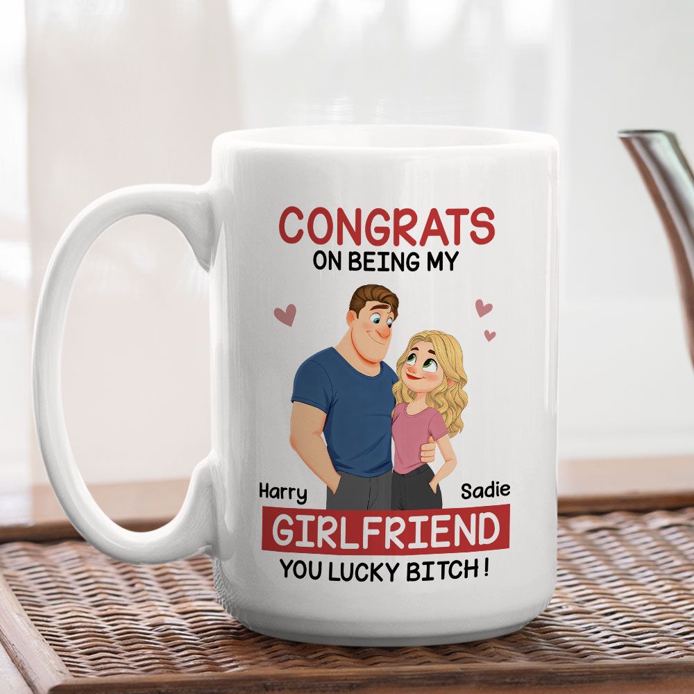 Congrats On Being My Wife/Girl Friend- Personalized Mug