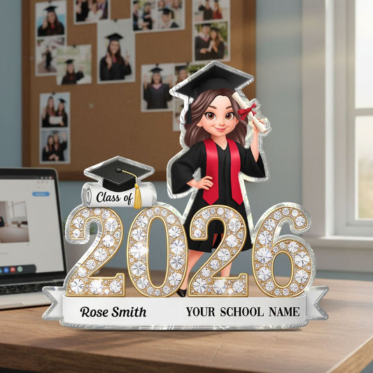 Personalized “Class Of” Senior Acrylic Plaque - Custom Graduation Keepsake Gift