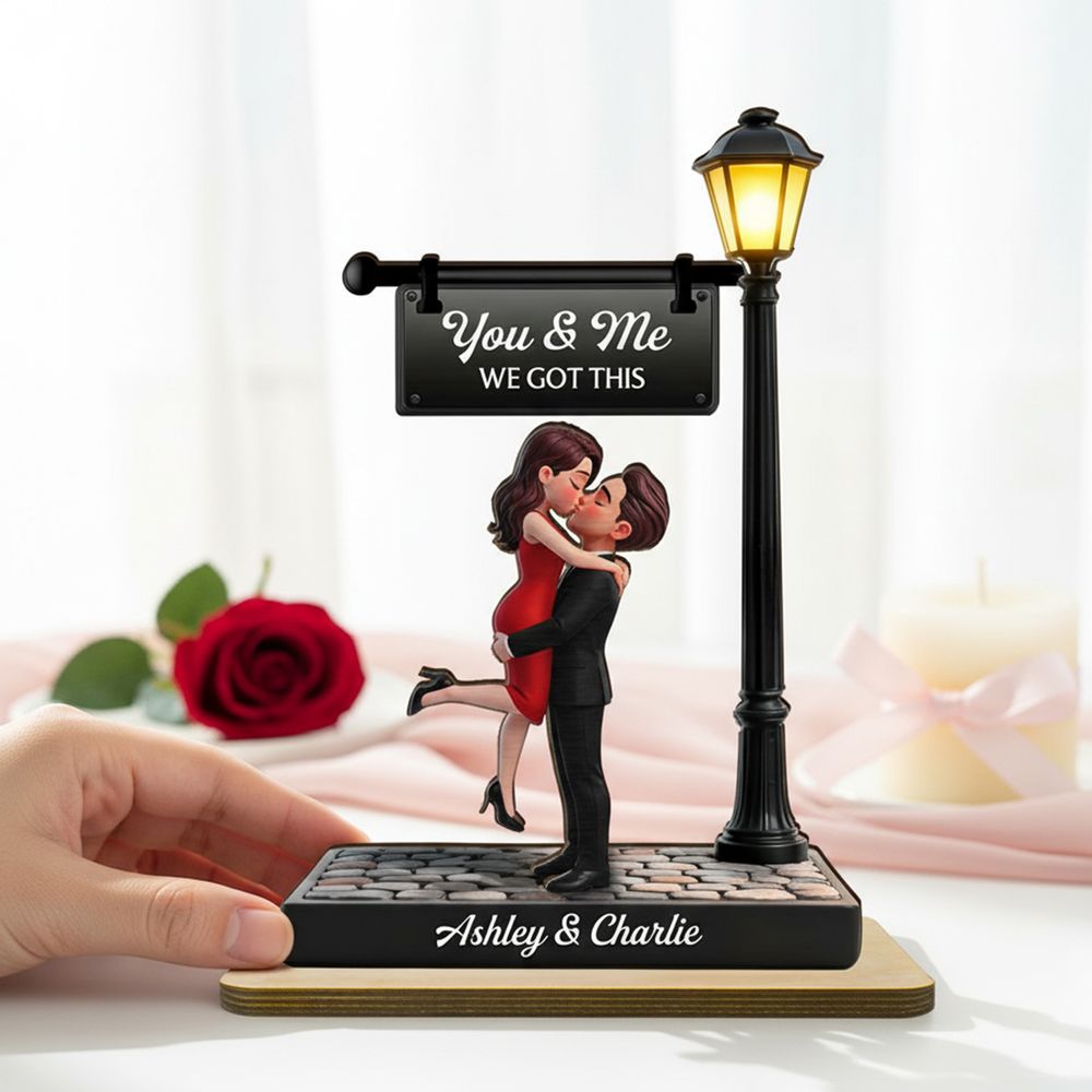 Timeless Love Under The Light - Personalized 2-Layered Wooden Plaque