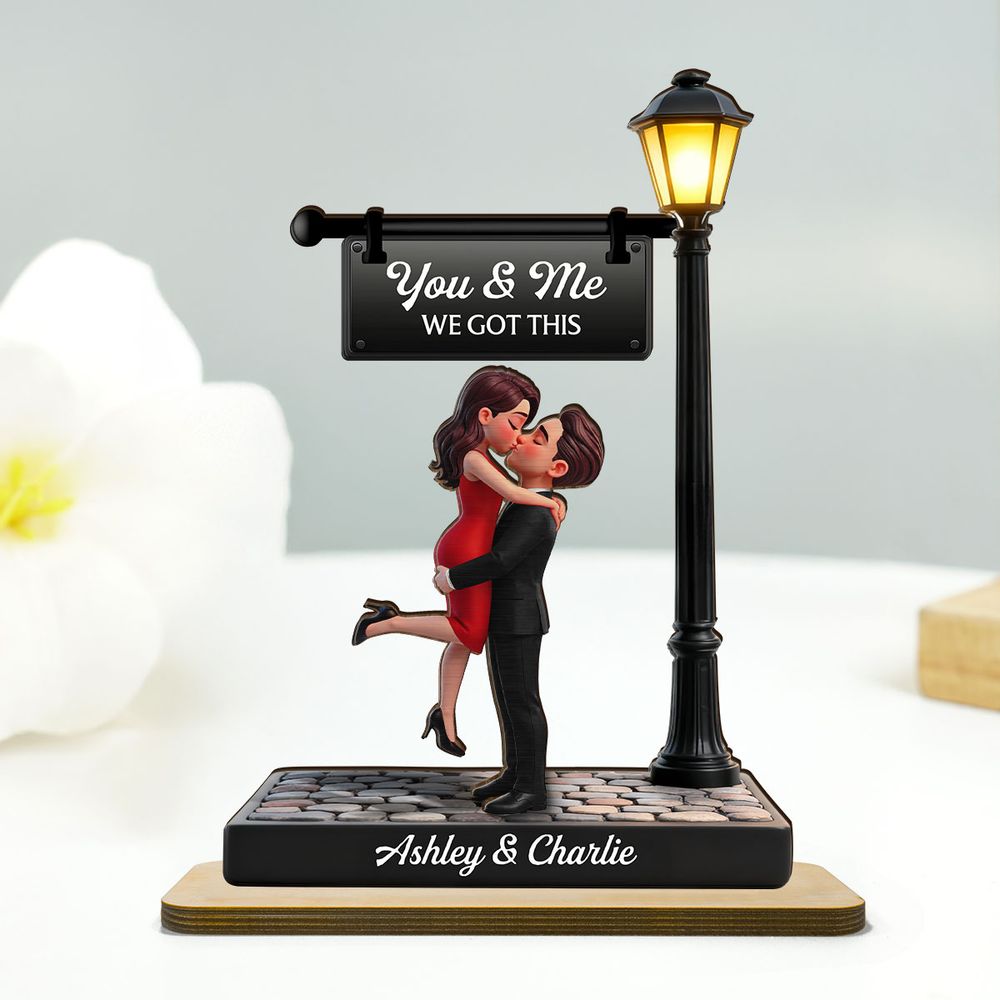 Timeless Love Under The Light - Personalized 2-Layered Wooden Plaque