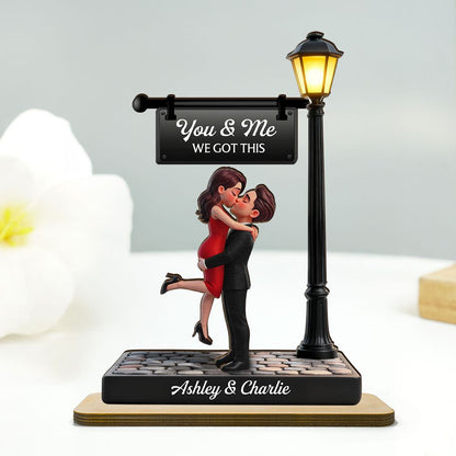 Timeless Love Under The Light - Personalized 2-Layered Wooden Plaque