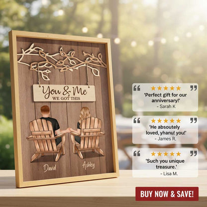 You & Me We Got This - Personalized Couple Under Eternal Tree Of Love Poster / Canvas