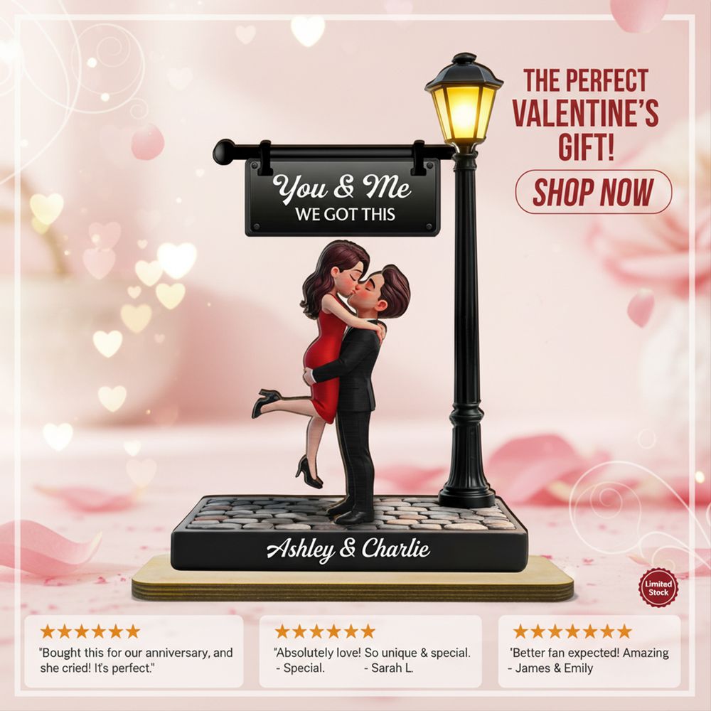 Timeless Love Under The Light - Personalized 2-Layered Wooden Plaque