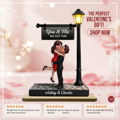 Timeless Love Under The Light - Personalized 2-Layered Wooden Plaque