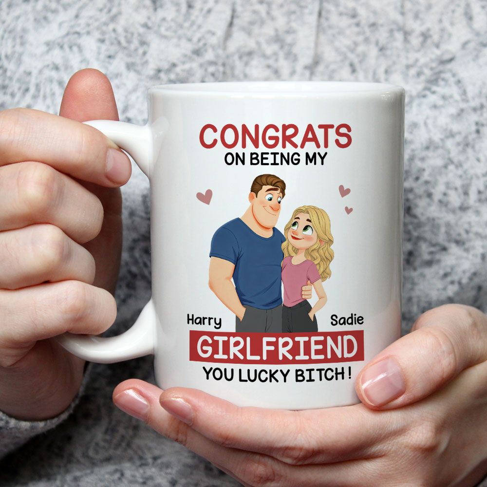 Congrats On Being My Wife/Girl Friend- Personalized Mug