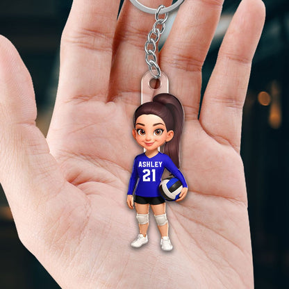 Proud Volleyball Player - Personalized Acrylic Keychain