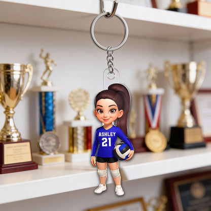Proud Volleyball Player - Personalized Acrylic Keychain