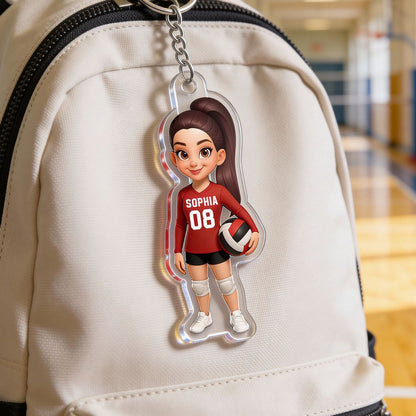 Proud Volleyball Player - Personalized Acrylic Keychain