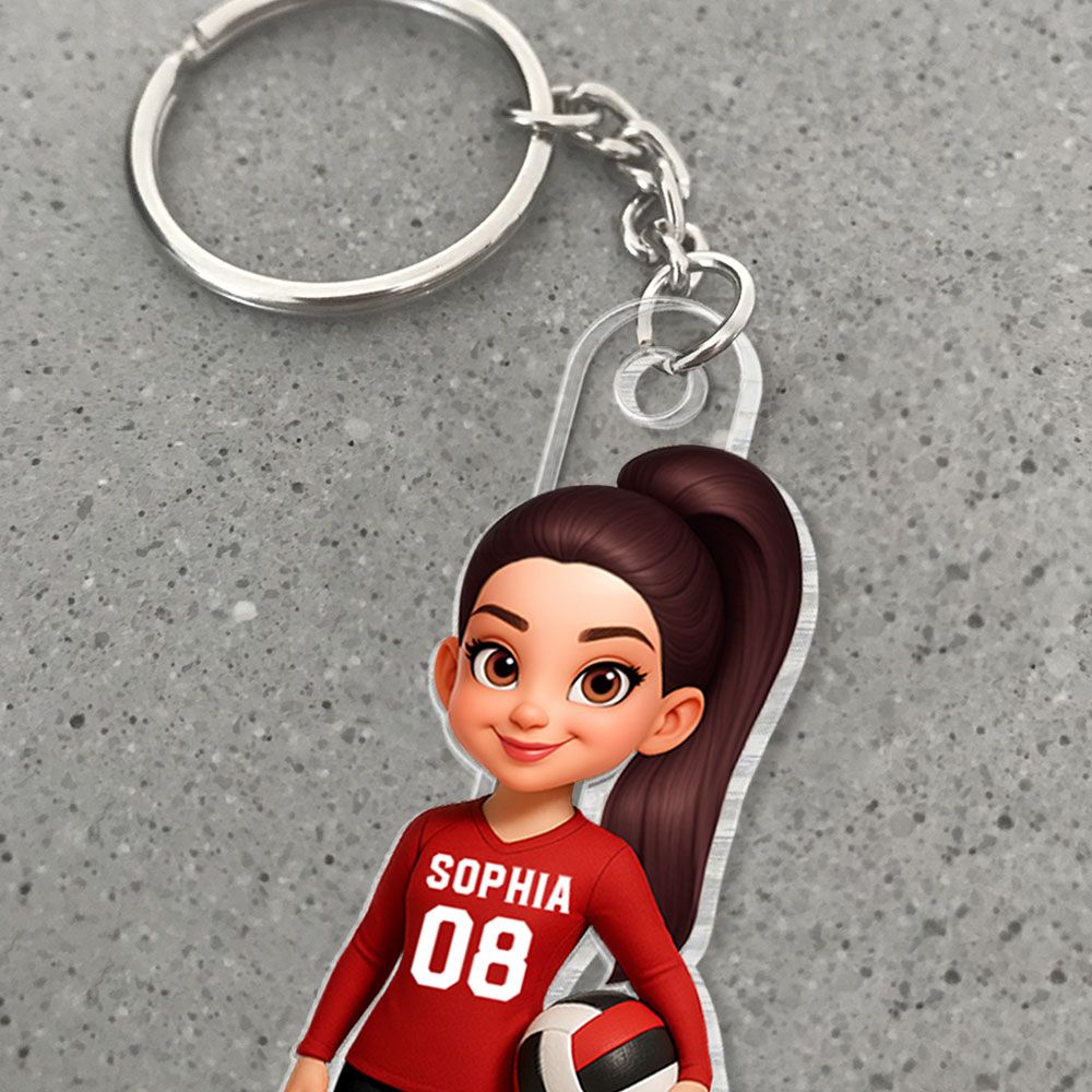 Proud Volleyball Player - Personalized Acrylic Keychain