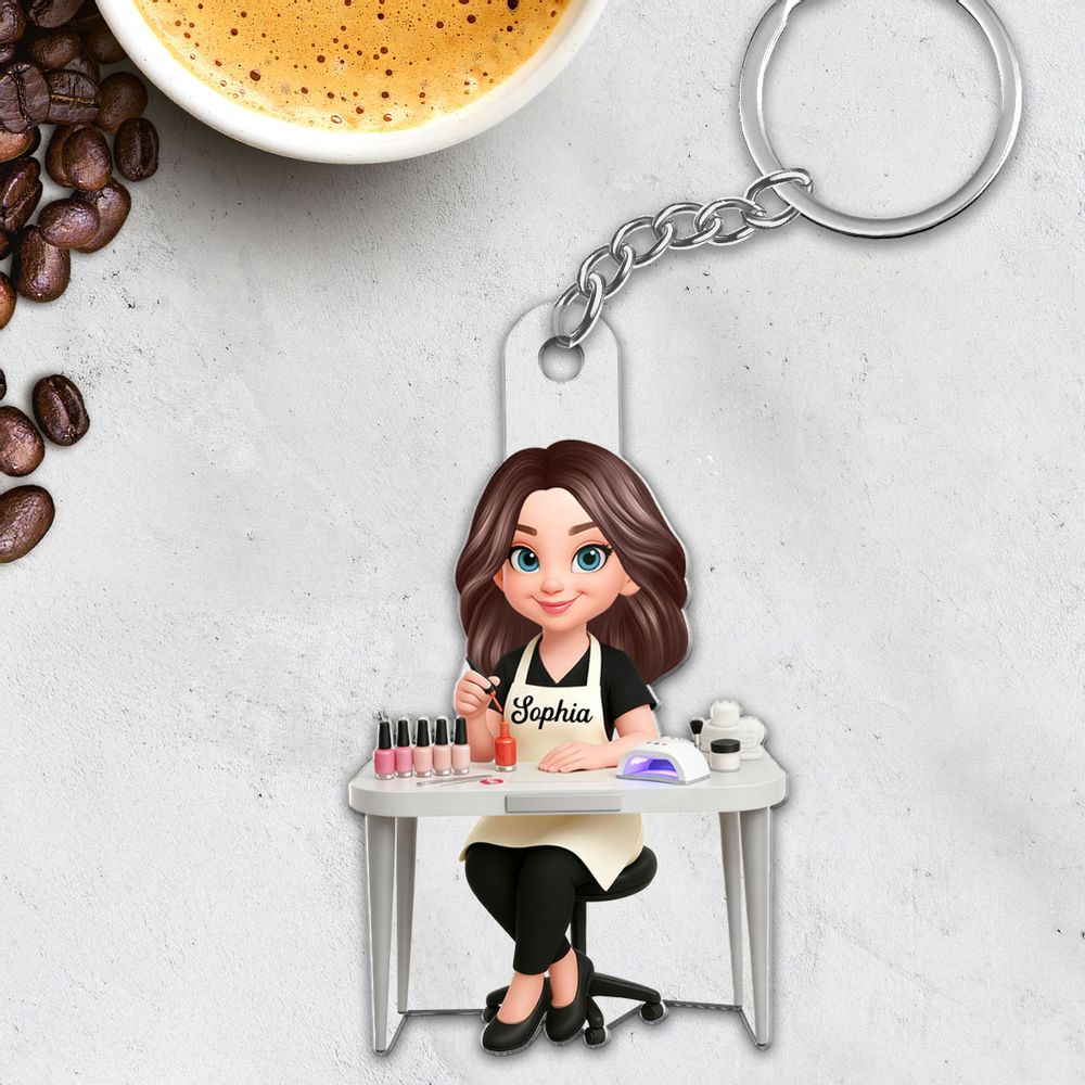 Nail Technician - Personalized Acrylic Keychain