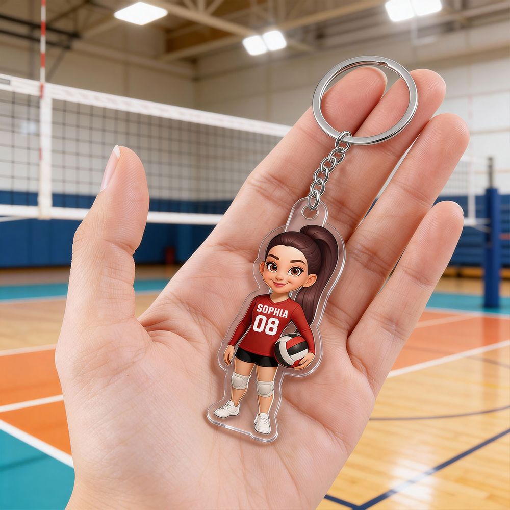 Proud Volleyball Player - Personalized Acrylic Keychain