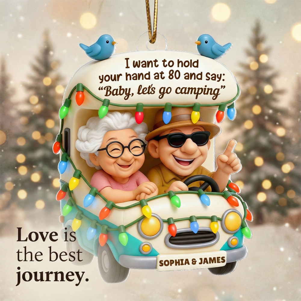 Baby Let's Enjoy Life Together - Personalized Couple Acrylic Ornament