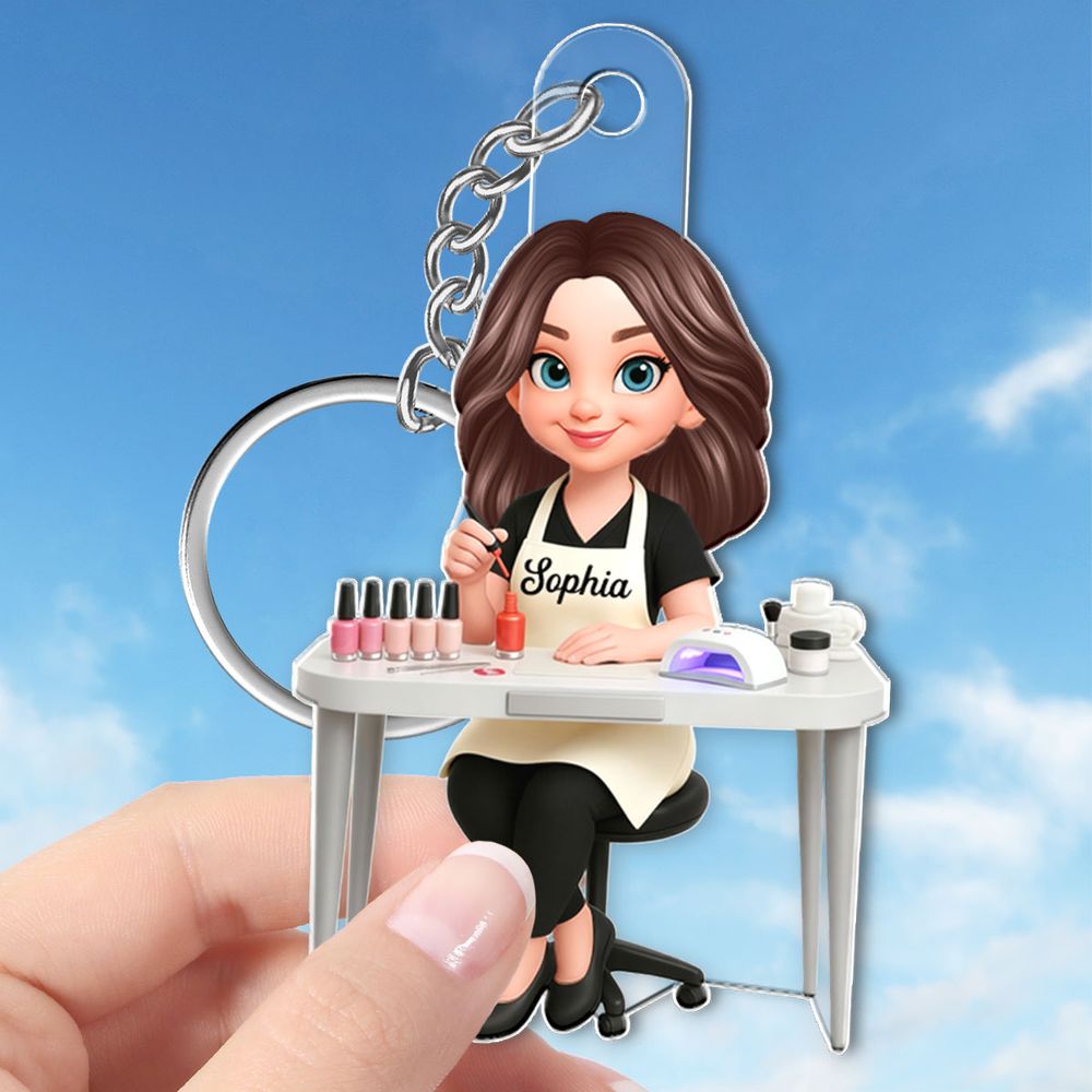 Nail Technician - Personalized Acrylic Keychain