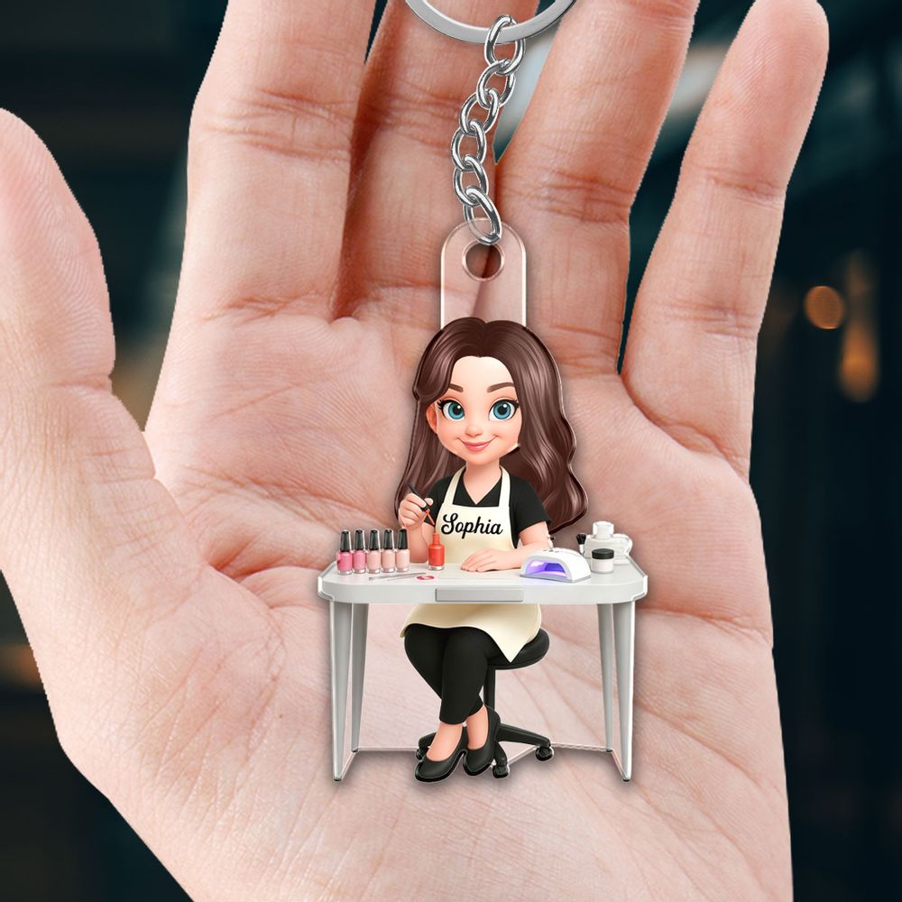 Nail Technician - Personalized Acrylic Keychain