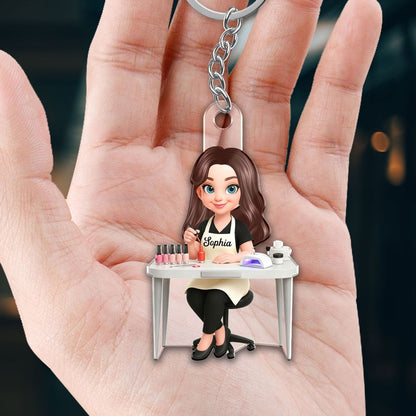 Nail Technician - Personalized Acrylic Keychain