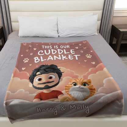 Personalized Custom Dreaming With Cats Blanket - Custom Gift for Cat Lovers