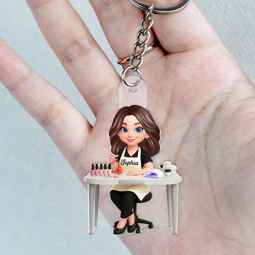 Nail Technician - Personalized Acrylic Keychain