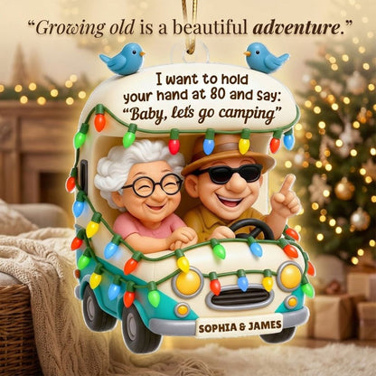 Baby Let's Enjoy Life Together - Personalized Couple Acrylic Ornament