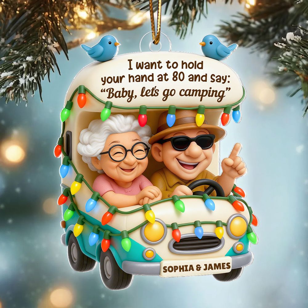 Baby Let's Enjoy Life Together - Personalized Couple Acrylic Ornament