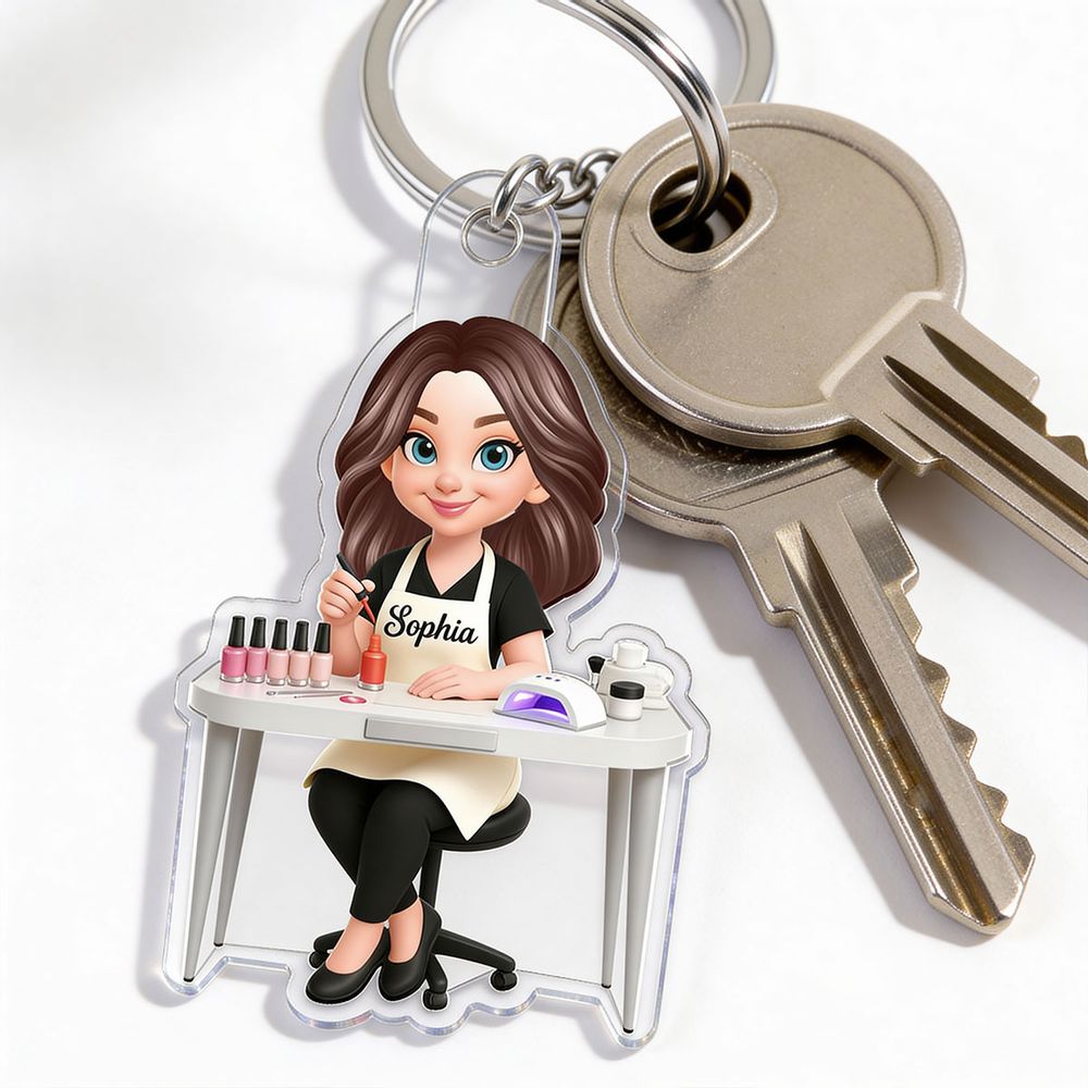 Nail Technician - Personalized Acrylic Keychain