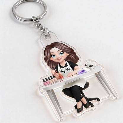 Nail Technician - Personalized Acrylic Keychain
