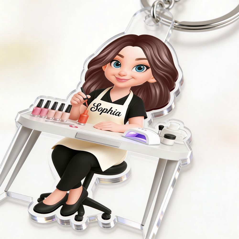 Nail Technician - Personalized Acrylic Keychain