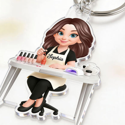 Nail Technician - Personalized Acrylic Keychain