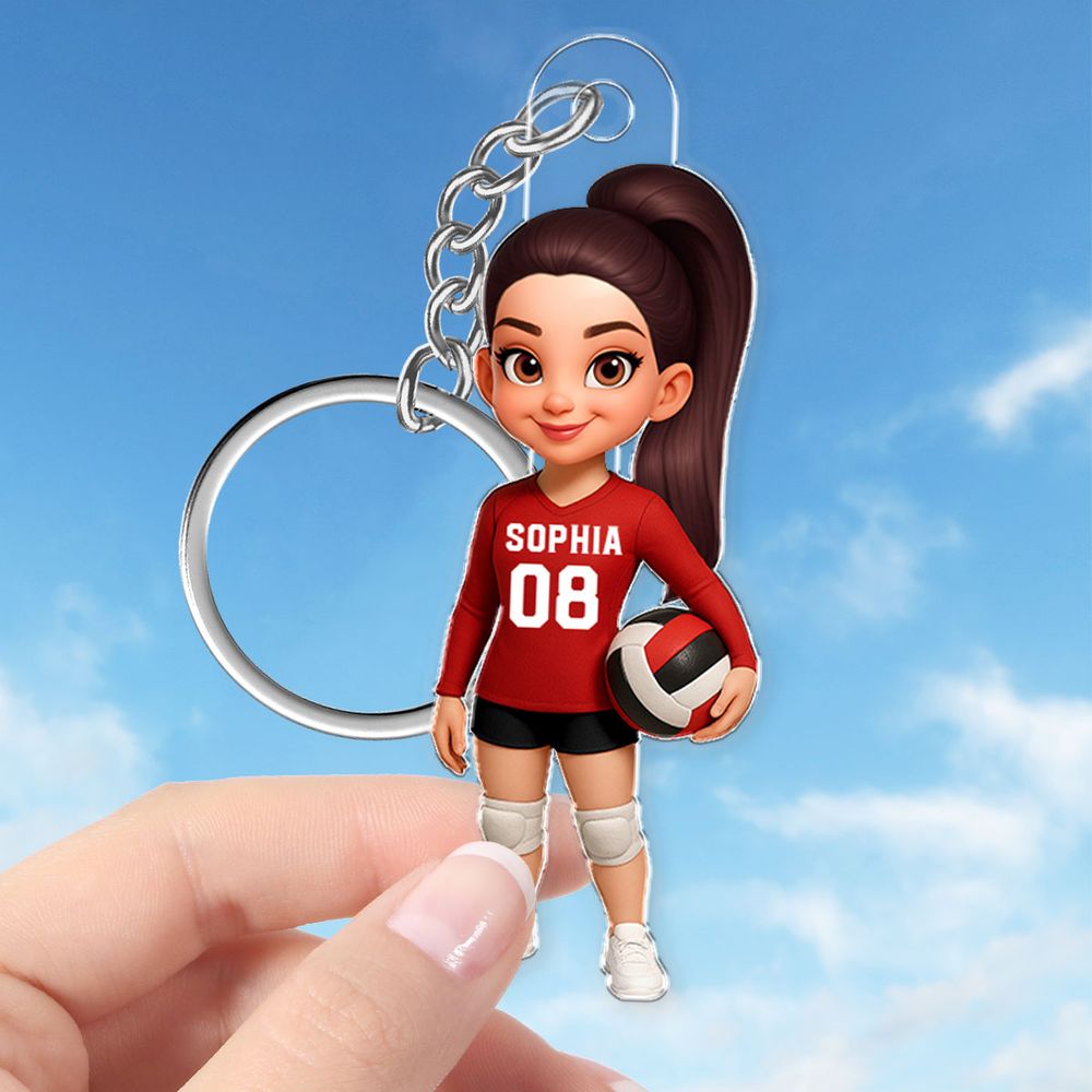 Proud Volleyball Player - Personalized Acrylic Keychain