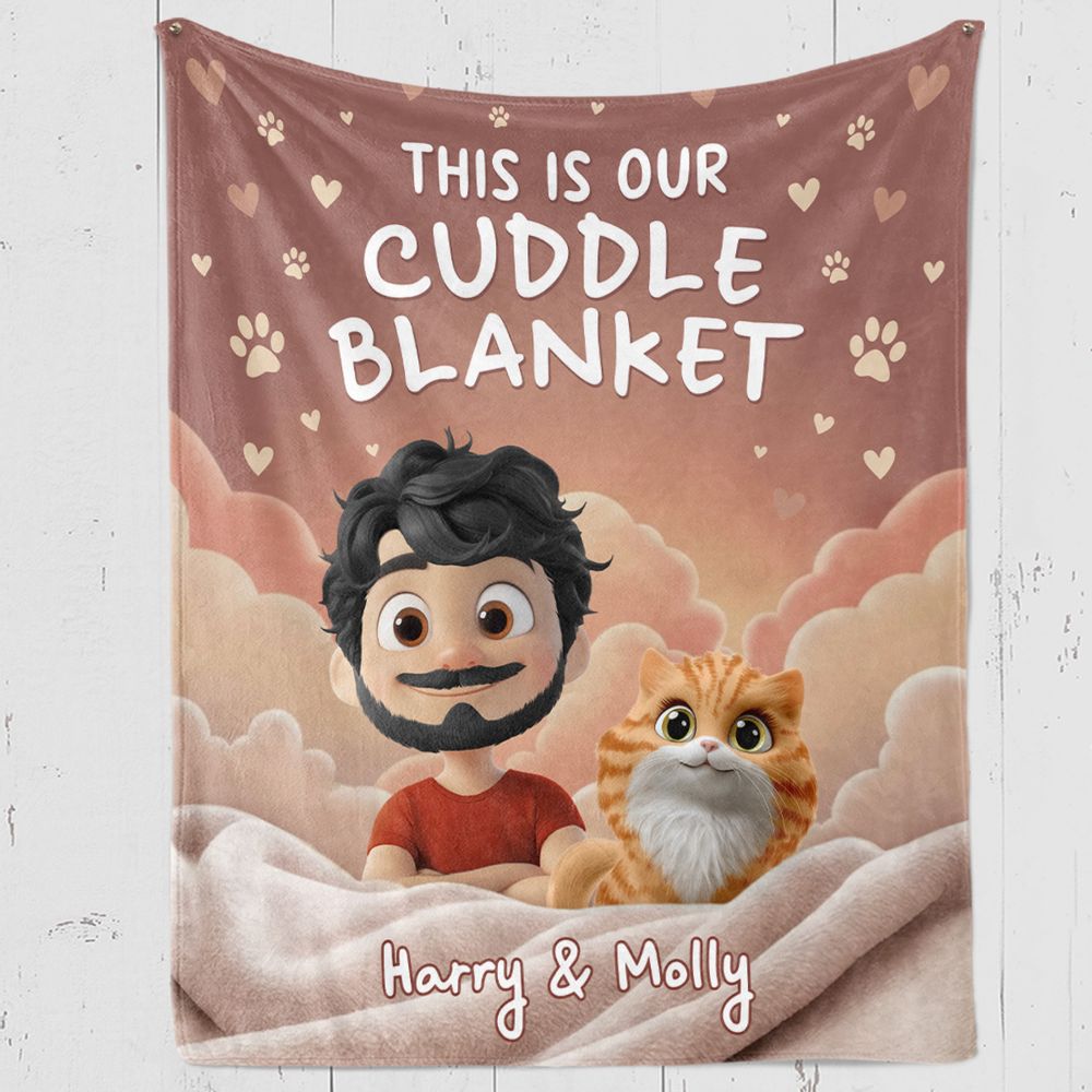 Personalized Custom Dreaming With Cats Blanket - Custom Gift for Cat Lovers