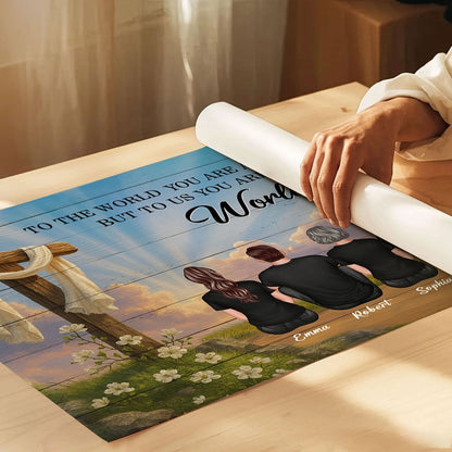 Personalized Family Poster for Mom: 'You Are The World' Mother's Day Gift