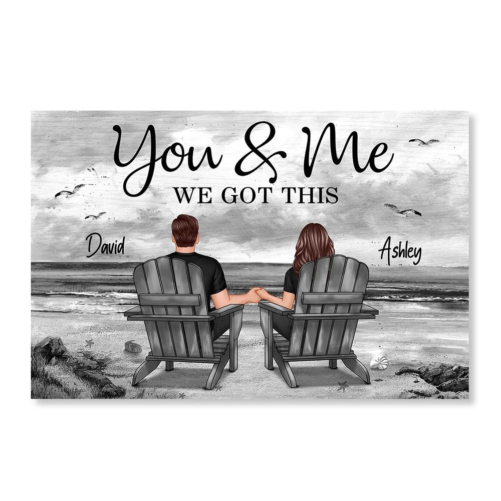 Personalized 'You & Me We Got This' Couple Canvas - Custom Anniversary Gift
