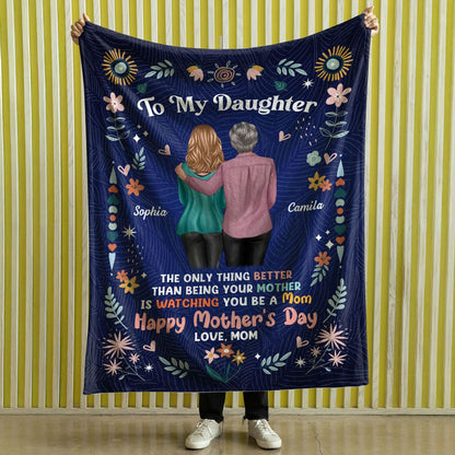 Custom Mother's Day Gift for Daughter: 'Watching You Be A Mom' Blanket