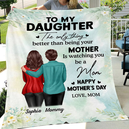 Personalized Mother's Day Blanket for Daughter: 'Watching You Be a Mom'