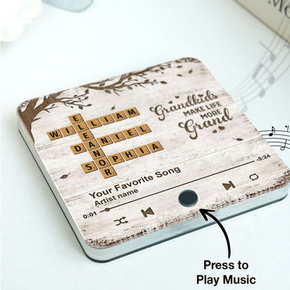 Grandkids Make Life More Grand - Personalized Acrylic Music Magnet