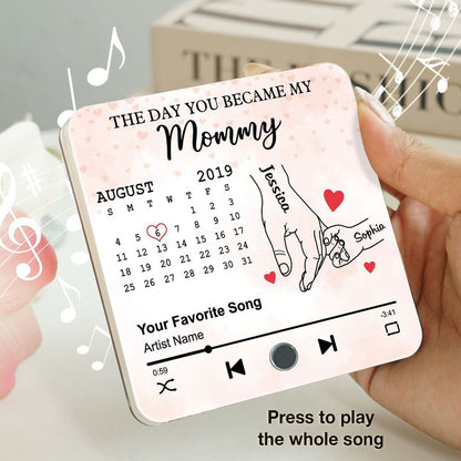 The Day You Became My Mom/Grandma - Personalized Acrylic Music Magnet