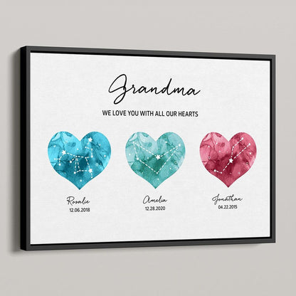 Our Family Constellation - Personalized Birthstone Poster/Canvas