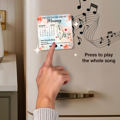 The Day You Became My Mom/Grandma - Personalized Acrylic Music Magnet